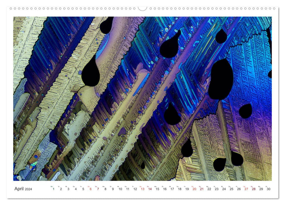 Microcristaux des mondes fantastiques (Calvendo Premium Wall Calendar 2024) 