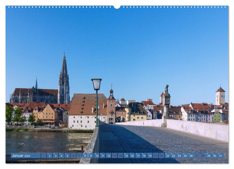 Donauperle Regensburg (CALVENDO Premium Wandkalender 2024)