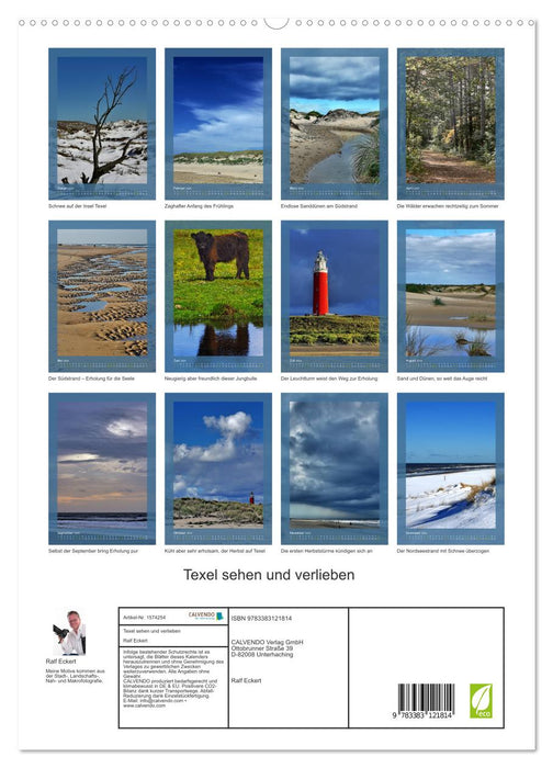 Voir et tomber amoureux de Texel (Calendrier mural CALVENDO Premium 2024) 