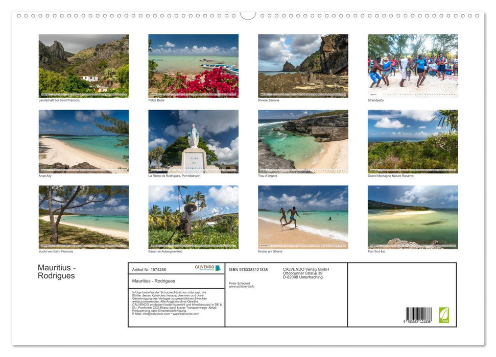 Mauritius - Rodrigues (CALVENDO Wandkalender 2024)