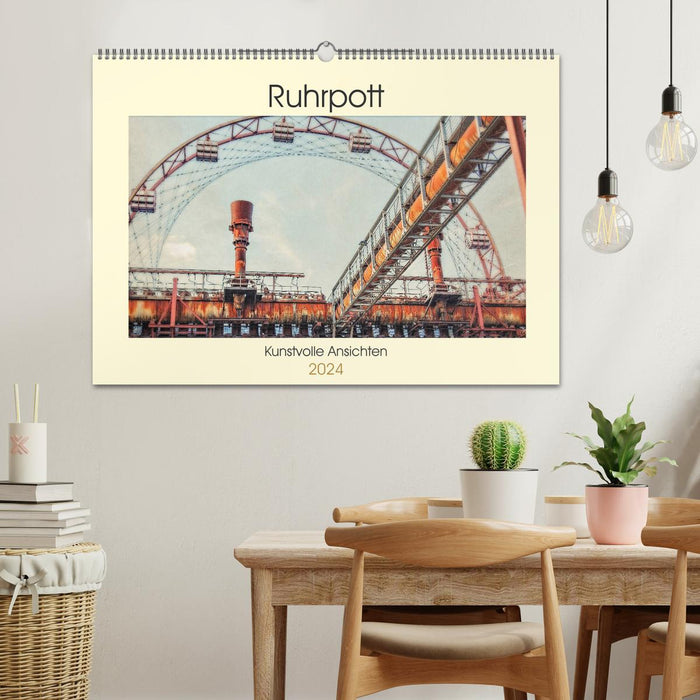 Ruhrpott - Artful Views (CALVENDO Wall Calendar 2024) 