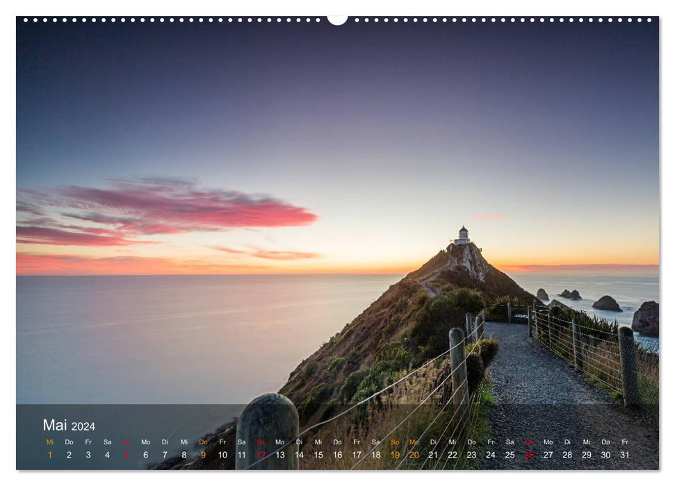 New Zealand - Fantastic landscapes at the other end of the world (CALVENDO Premium Wall Calendar 2024) 