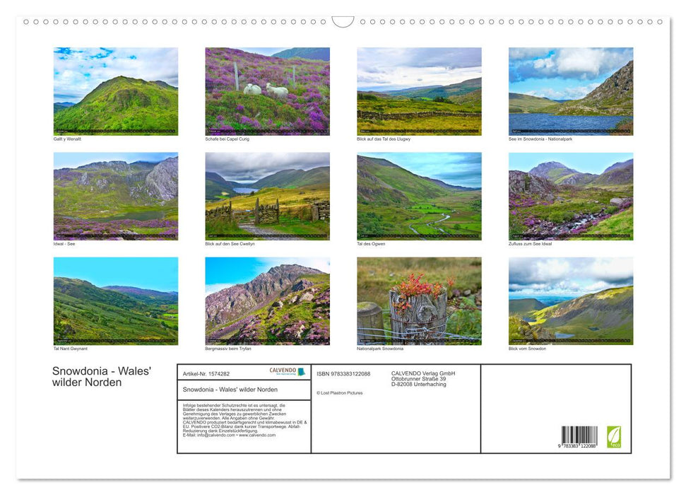 Snowdonia - Wales' wilder Norden (CALVENDO Wandkalender 2024)