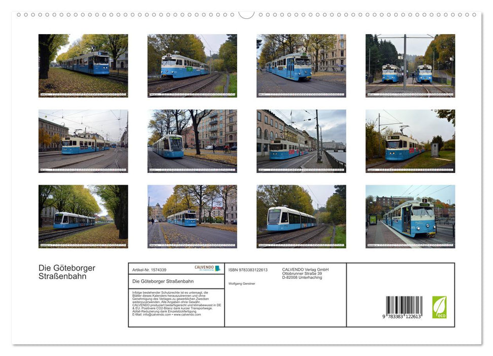 Die Göteborger Straßenbahn (CALVENDO Premium Wandkalender 2024)
