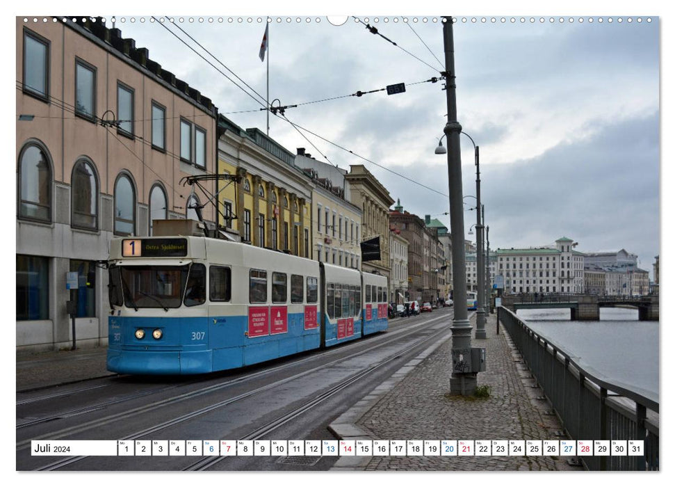 Die Göteborger Straßenbahn (CALVENDO Premium Wandkalender 2024)
