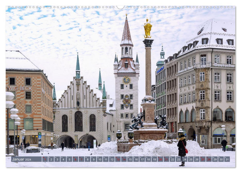 Cosmopolitan city Munich (CALVENDO Premium Wall Calendar 2024) 