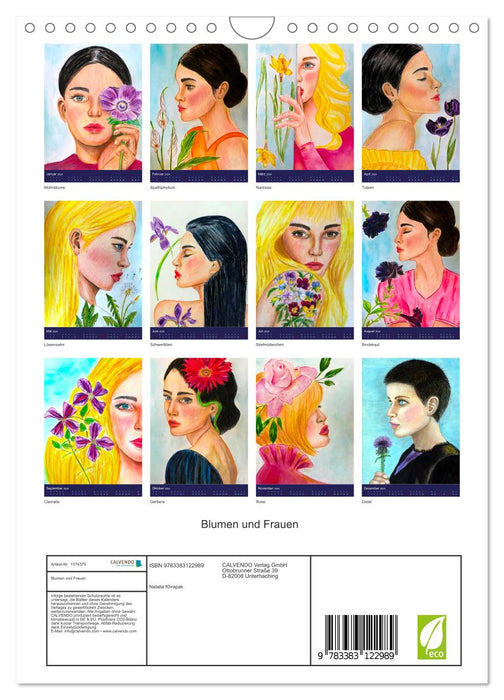 Blumen und Frauen (CALVENDO Wandkalender 2024)