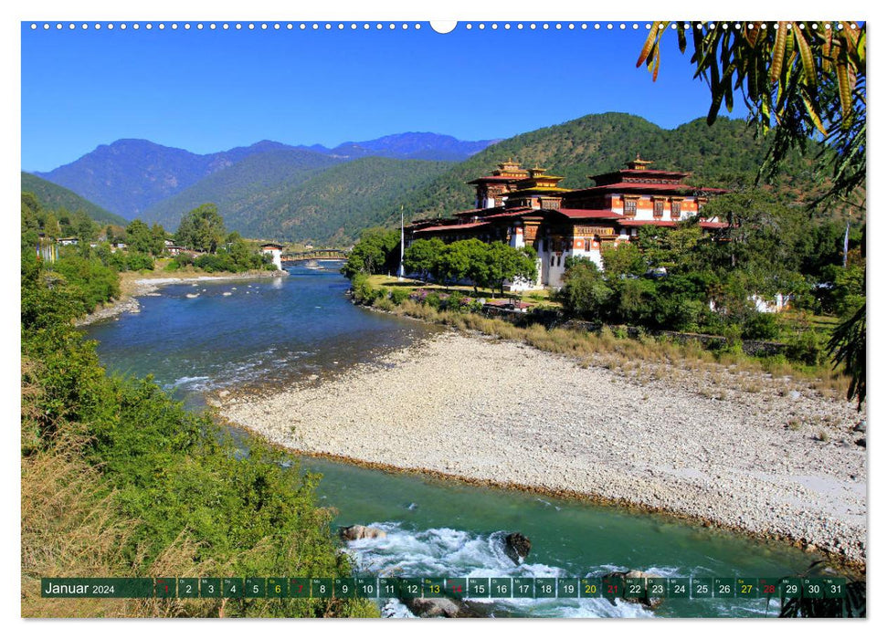 Königreich Bhutan - Juwel am Himalaya (CALVENDO Premium Wandkalender 2024)