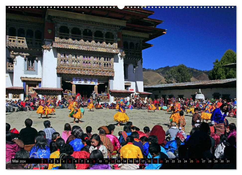 Kingdom of Bhutan - Jewel in the Himalayas (CALVENDO Premium Wall Calendar 2024) 