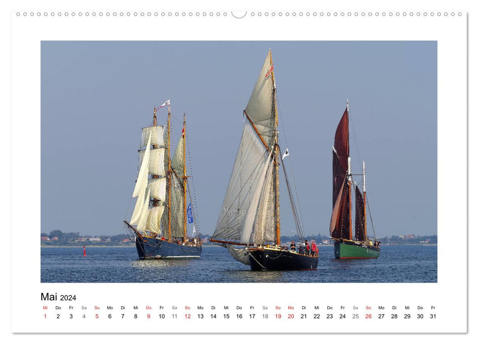Segelschiffe auf dem Limfjord (CALVENDO Premium Wandkalender 2024)