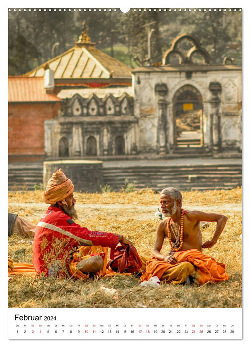 Sadhus - The Holy Men of Nepal (CALVENDO Premium Wall Calendar 2024) 