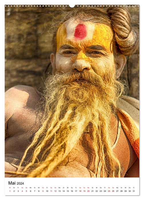 Sadhus - Die heiligen Männer von Nepal (CALVENDO Premium Wandkalender 2024)