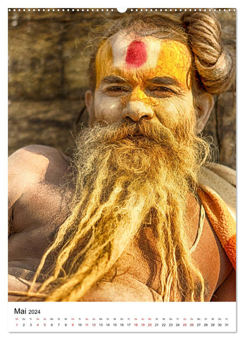 Sadhus - The Holy Men of Nepal (CALVENDO Premium Wall Calendar 2024) 