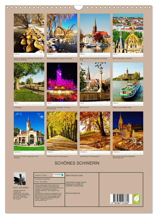 BEAUTIFUL SCHWERIN (CALVENDO wall calendar 2024) 