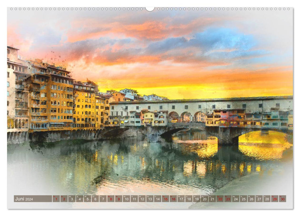 Florenz Hauptstadt der Toskana (CALVENDO Wandkalender 2024)