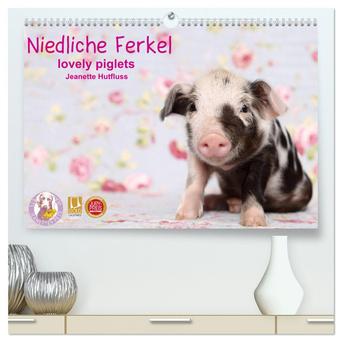 Niedliche Ferkel lovely piglets 2024 (CALVENDO Premium Wandkalender 2024)