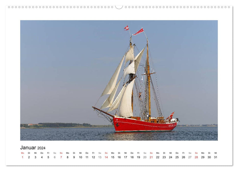 Sailing ships on the Limfjord (CALVENDO wall calendar 2024) 