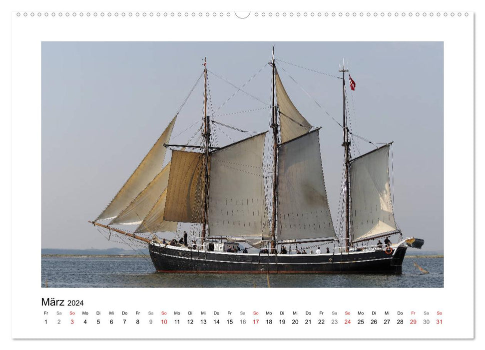 Sailing ships on the Limfjord (CALVENDO wall calendar 2024) 