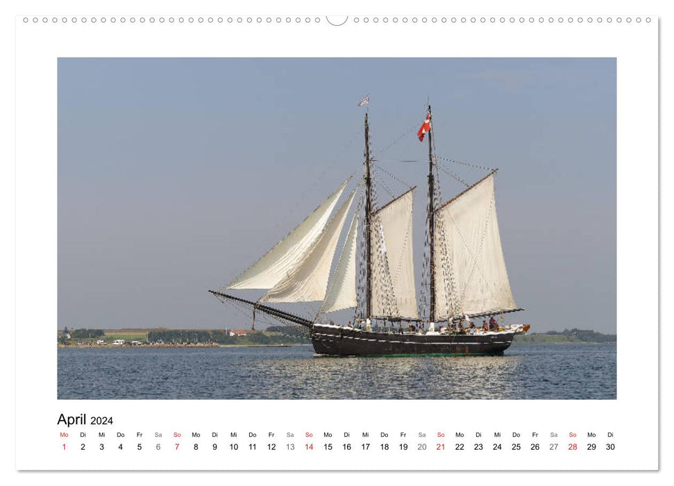 Sailing ships on the Limfjord (CALVENDO wall calendar 2024) 