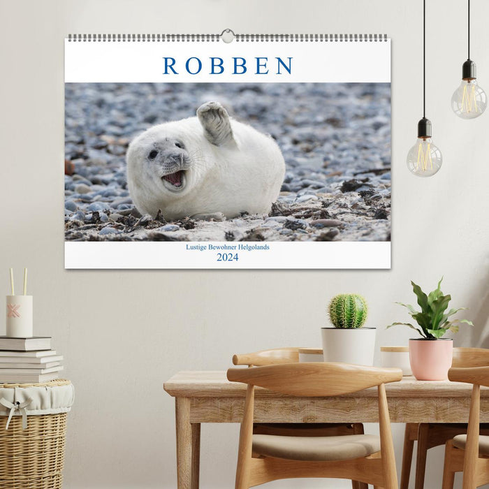 Seals - Funny inhabitants of Heligoland (CALVENDO wall calendar 2024) 