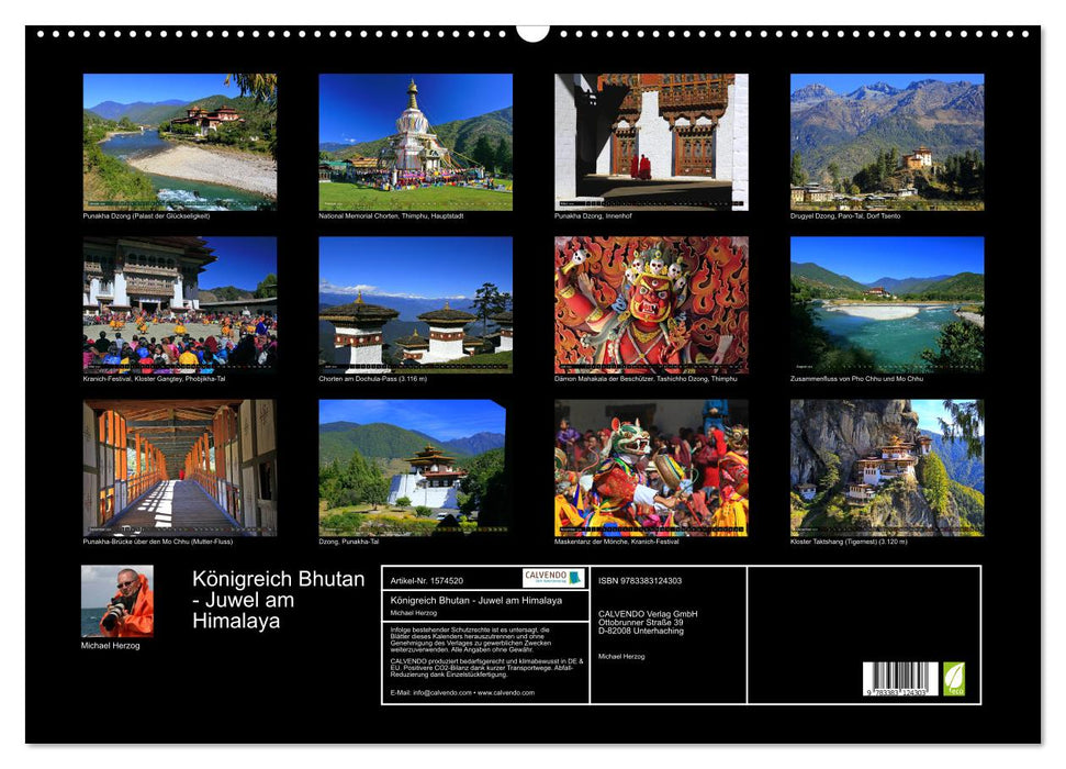 Kingdom of Bhutan - Jewel in the Himalayas (CALVENDO wall calendar 2024) 