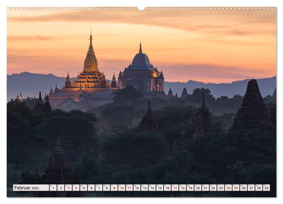 Myanmar, das goldene Land des lächelnden Buddhas (CALVENDO Wandkalender 2024)