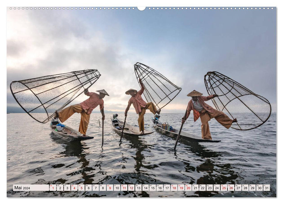 Myanmar, the golden land of the smiling Buddha (CALVENDO wall calendar 2024) 