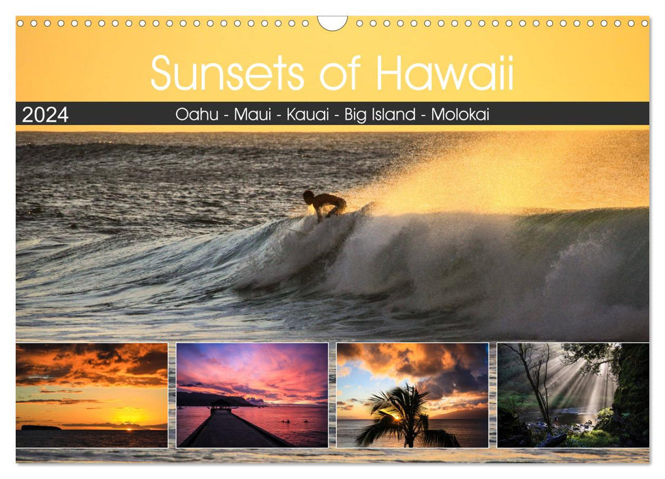 Sunsets of Hawaii (CALVENDO wall calendar 2024) 