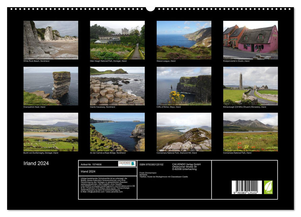 Irland 2024 - Die schönsten Reiseziele (CALVENDO Premium Wandkalender 2024)
