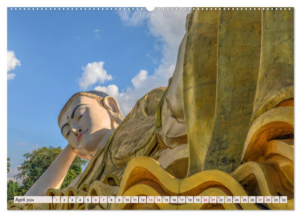 Myanmar, the golden land of the smiling Buddha (CALVENDO Premium Wall Calendar 2024) 