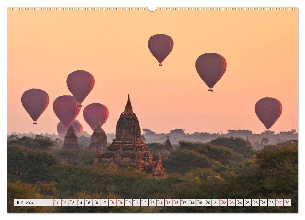 Myanmar, das goldene Land des lächelnden Buddhas (CALVENDO Premium Wandkalender 2024)
