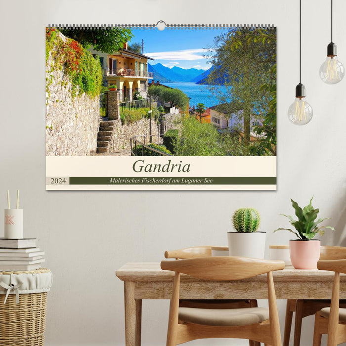 Gandria - Malerisches Fischerdorf am Luganer See (CALVENDO Wandkalender 2024)