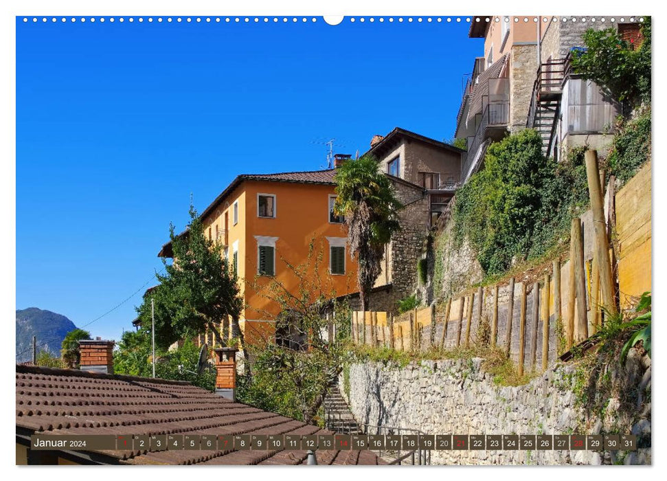 Gandria - Picturesque fishing village on Lake Lugano (CALVENDO wall calendar 2024) 