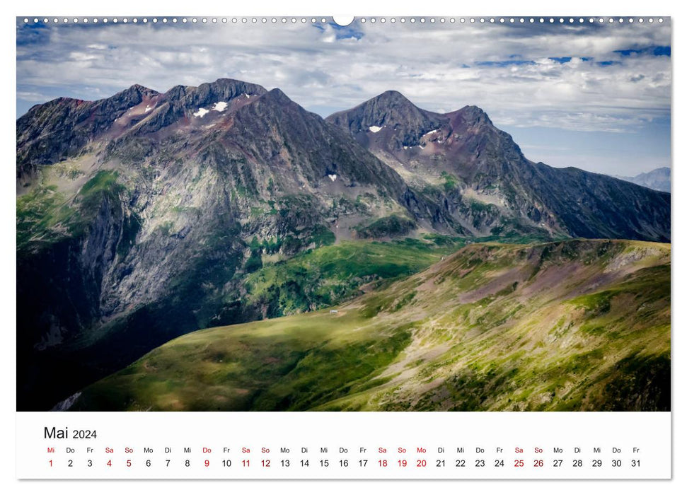 Die Alpen vom Himmel aus gesehen (CALVENDO Premium Wandkalender 2024)