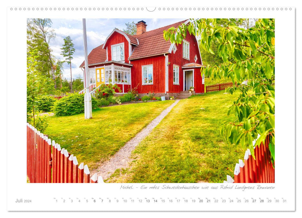 Longing for Sweden - moose, nature and holiday dreams (CALVENDO Premium Wall Calendar 2024) 