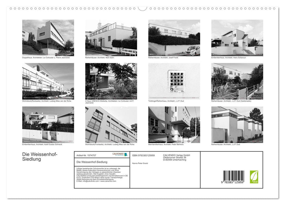 Die Weissenhof - Siedlung (CALVENDO Premium Wandkalender 2024)