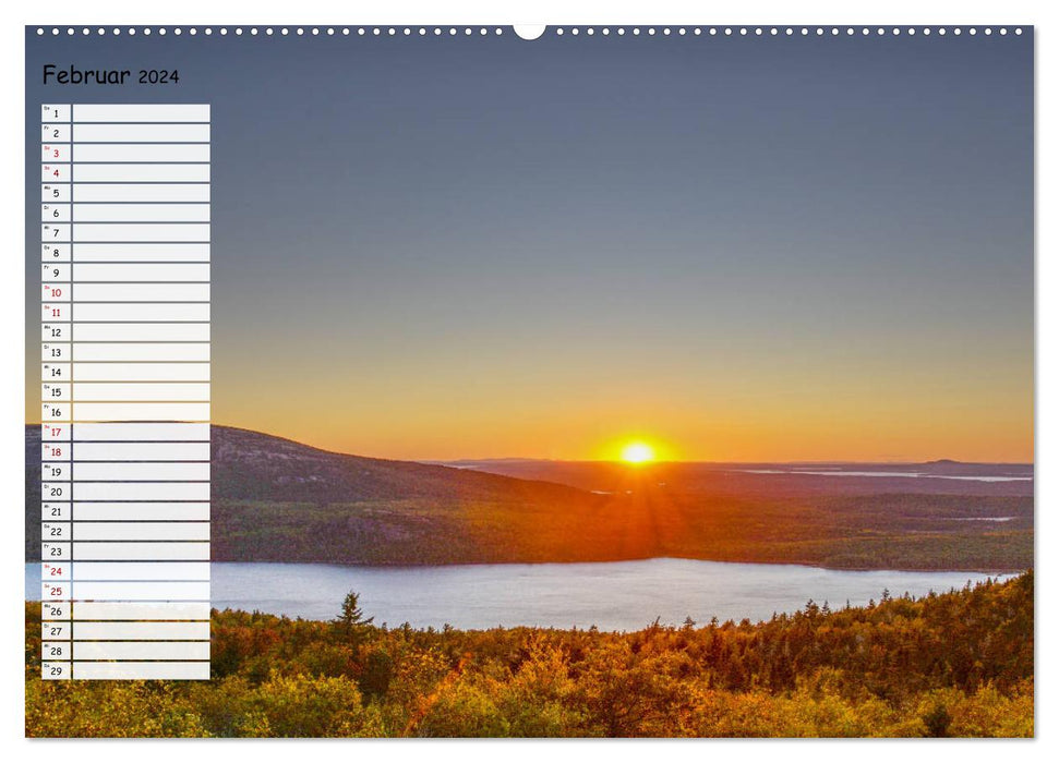 Mount Desert Island Acadia National Park and Bar Harbor (CALVENDO Premium Wall Calendar 2024) 
