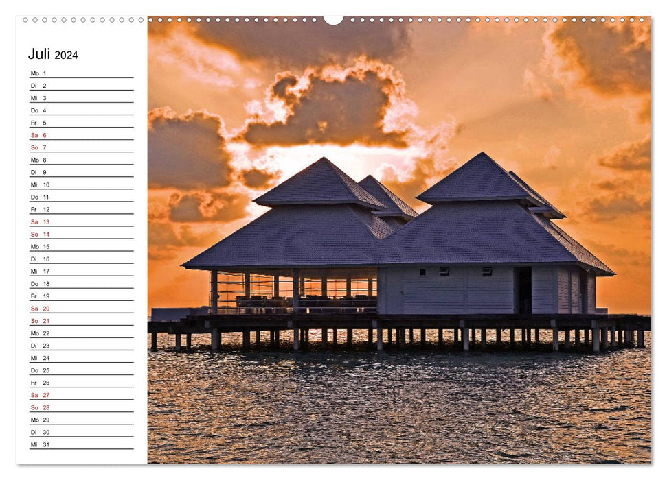 The Maldives are so beautiful (CALVENDO Premium Wall Calendar 2024) 