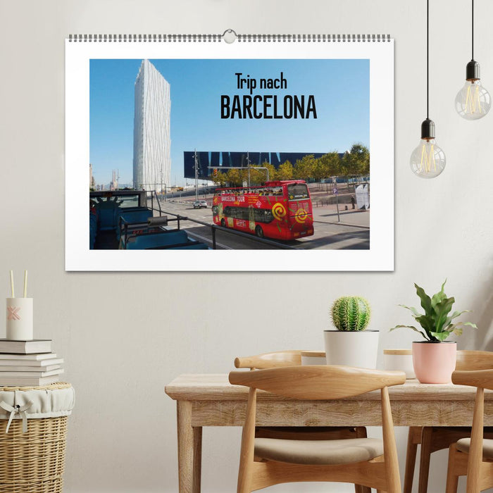 Trip nach Barcelona (CALVENDO Wandkalender 2024)