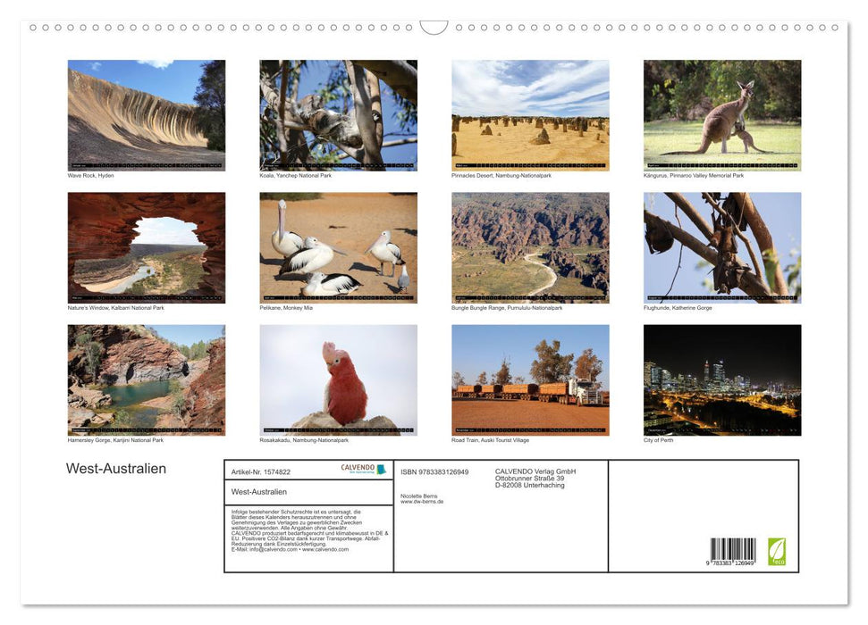 Western Australia (CALVENDO wall calendar 2024) 