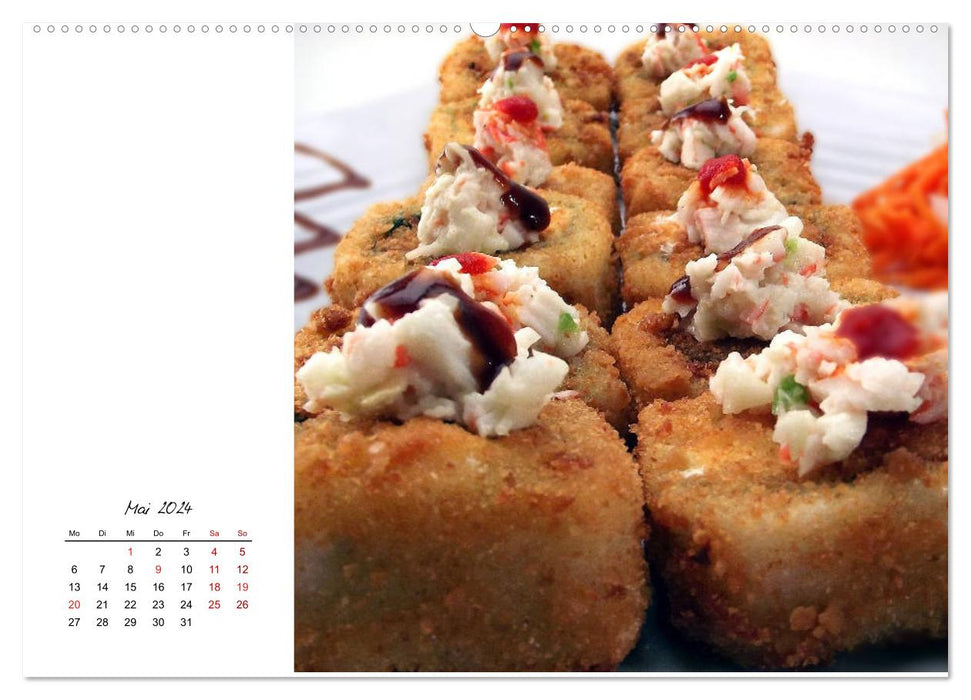 Sashimi und Sushi. Japans Köstlichkeiten (CALVENDO Premium Wandkalender 2024)