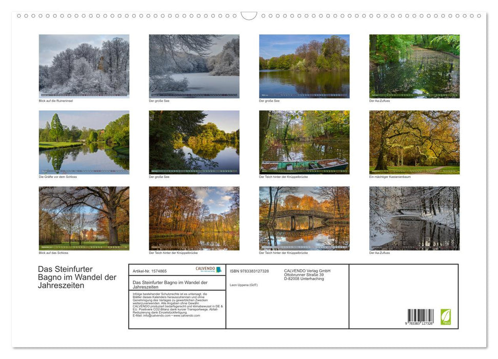 The Steinfurter Bagno through the seasons (CALVENDO wall calendar 2024) 