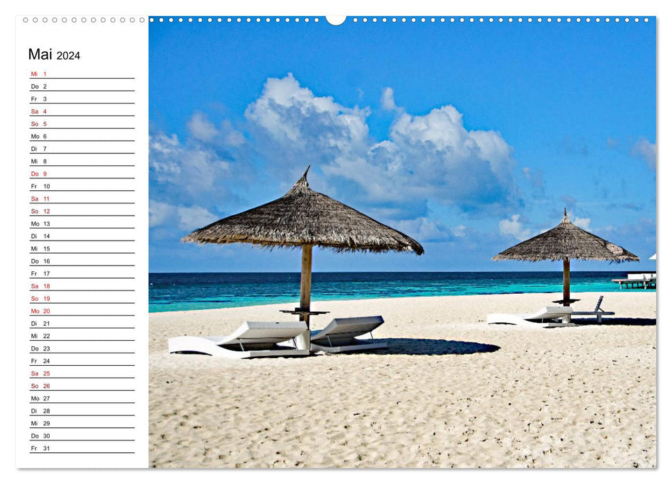 The Maldives are so beautiful (CALVENDO wall calendar 2024) 