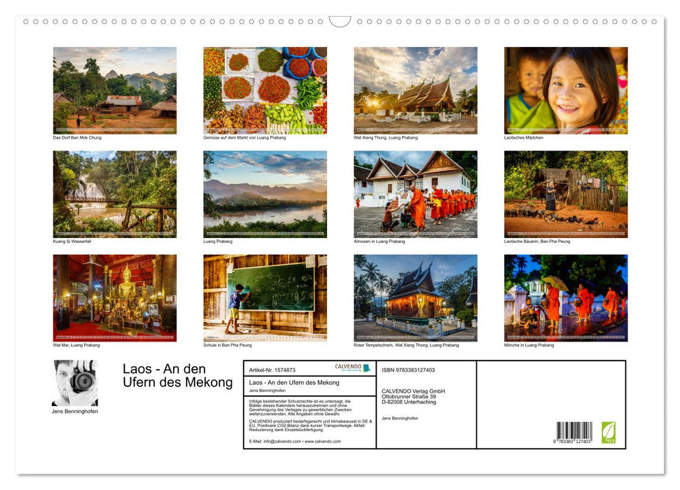 Laos - An den Ufern des Mekong (CALVENDO Wandkalender 2024)