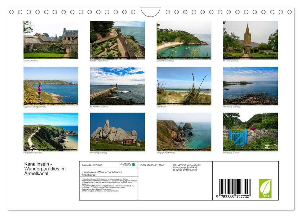 Channel Islands - hiking paradise in the English Channel (CALVENDO wall calendar 2024) 