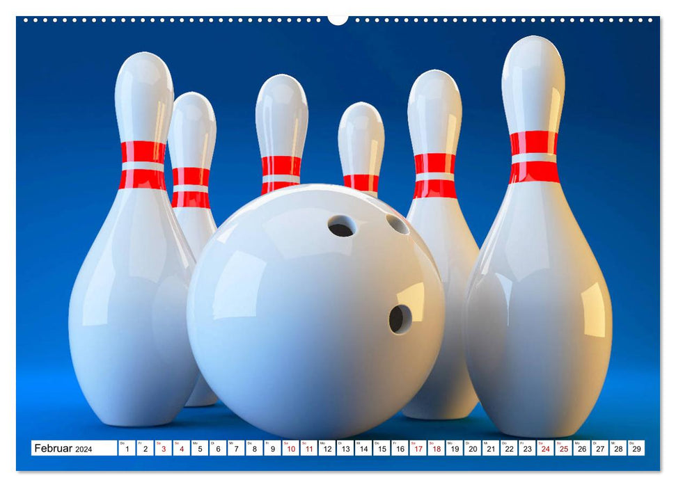 Indoor activities. Billiards, darts and bowling. Impressions (CALVENDO wall calendar 2024) 