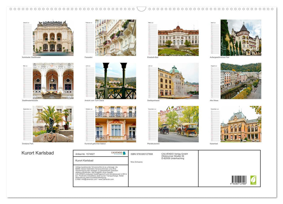 Karlovy Vary Health Resort (CALVENDO Wall Calendar 2024) 