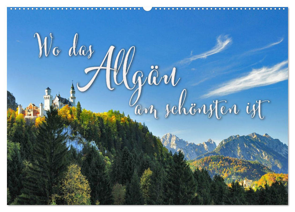 Là où l'Allgäu est le plus beau (calendrier mural CALVENDO 2024) 