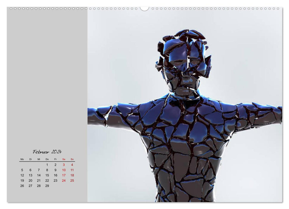 The future. Robots, Androids and Cyborgs (CALVENDO Premium Wall Calendar 2024) 