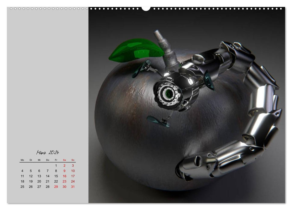 Die Zukunft. Roboter, Androiden und Cyborgs (CALVENDO Premium Wandkalender 2024)